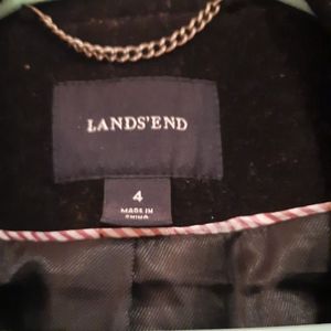 Lands End Pea Coat.  Beautiful black, size 4, wool pea coat
